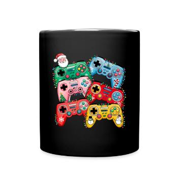 Christmas Game Controller - Tasse einfarbig - Schwarz - Vorne
