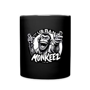 Urban Monkeez Smiling Monkey Sprayer - raffstaff ® - Full Colour Mug - black - Front