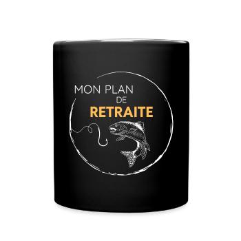 CADEAU RETRAITE PÊCHEUR / PECHEUR RETRAITÉ - Mug uni - noir - Devant