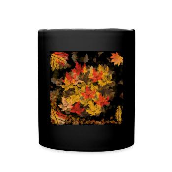 Herbst - Tasse einfarbig - Schwarz - Vorne