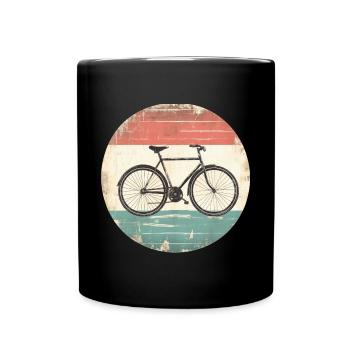 Vélo Rétro - Mug uni - noir - Devant