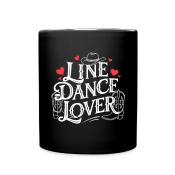 Line Dance Design für Tänzer und Tanzgruppe - Tasse einfarbig - Schwarz - Vorne