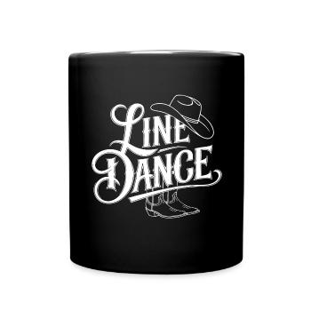Line Dance Design für Tänzer und Tanzgruppe - Tasse einfarbig - Schwarz - Vorne