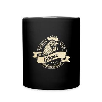 Frankenwaldshirts -Vintage Logo Göger - Tasse einfarbig - Schwarz - Vorne