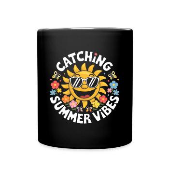 Sunny Summer Moments Vibes Summer Sun - Full Colour Mug - black - Front