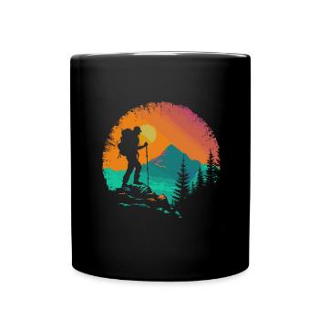 Randonnée Montagne Nature - Mug uni - noir - Devant