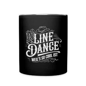 Line Dance Gruppe Training mein Tanzsport. - Tasse einfarbig - Schwarz - Vorne