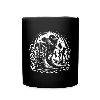 Line Dancing Country Dance - Line Dance Tanzen - Tasse einfarbig - Schwarz - Vorne