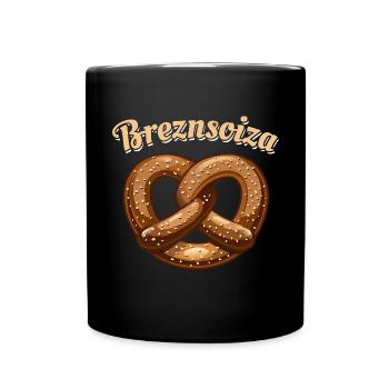 Brezensoiza - Brezel - Brezn - lecker - Tasse einfarbig - Schwarz - Vorne
