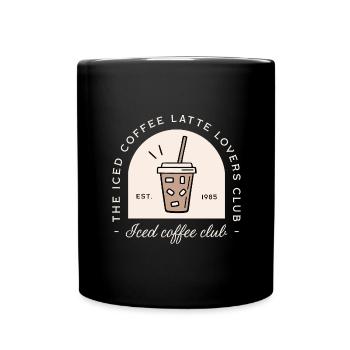 Café glacé iced latte amatrice aesthetic noir - Mug uni - noir - Devant