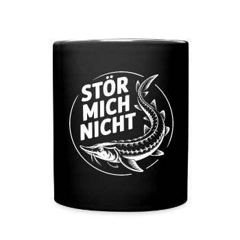Stör mich nicht lustiger Stör Angler Spruch - Tasse einfarbig - Schwarz - Vorne