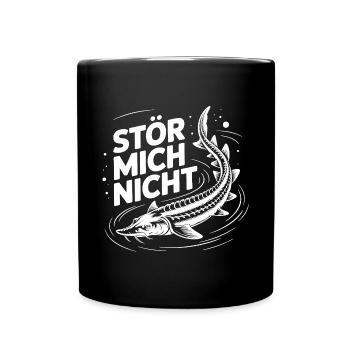 Stör angeln Sportfischen Stör mich nicht - Tasse einfarbig - Schwarz - Vorne