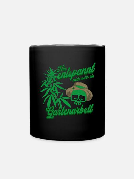 Ich liebe Gartenarbeit! - Tasse einfarbig - Schwarz