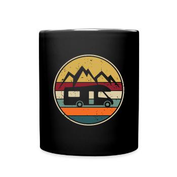 Camping-car Camping Rétro Camping-car Conducteur de camping-car - Mug uni - noir - Devant