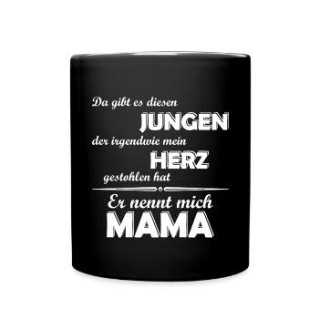 Ich liebe meinen Sohn - Mama - Tasse einfarbig - Schwarz - Vorne