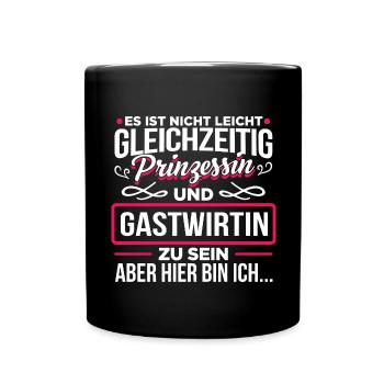 GASTWIRTIN - Prinzessin - Tasse einfarbig - Schwarz - Vorne