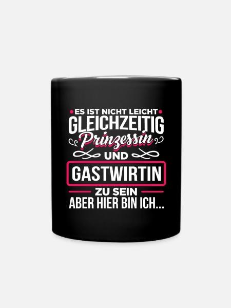 GASTWIRTIN - Prinzessin - Tasse einfarbig - Schwarz