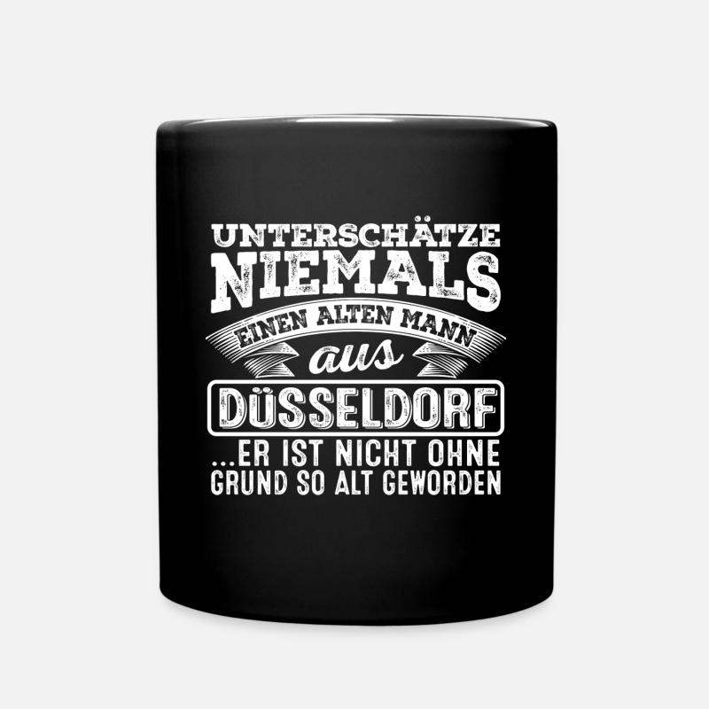 Der alte Mann aus DÜSSELDORF - Tasse einfarbig - Schwarz