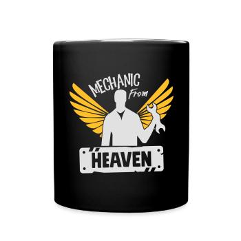 Mechanic From Heaven - Tasse einfarbig - Schwarz - Vorne