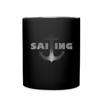 navigation à voile - Mug uni - noir - Devant