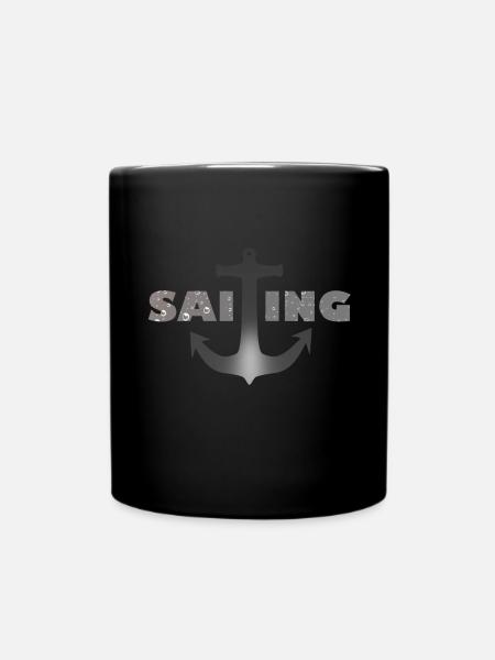 Segeln - Tasse einfarbig - Schwarz