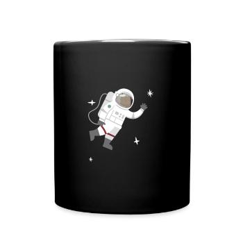Astronautes mouton étoiles motif enfant - Mug uni - noir - Devant
