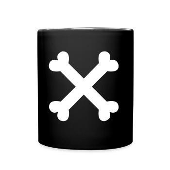 Croix en os - Mug uni - noir - Devant