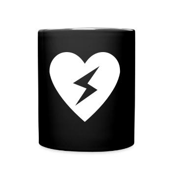 Heart flash - Full Colour Mug - black - Front