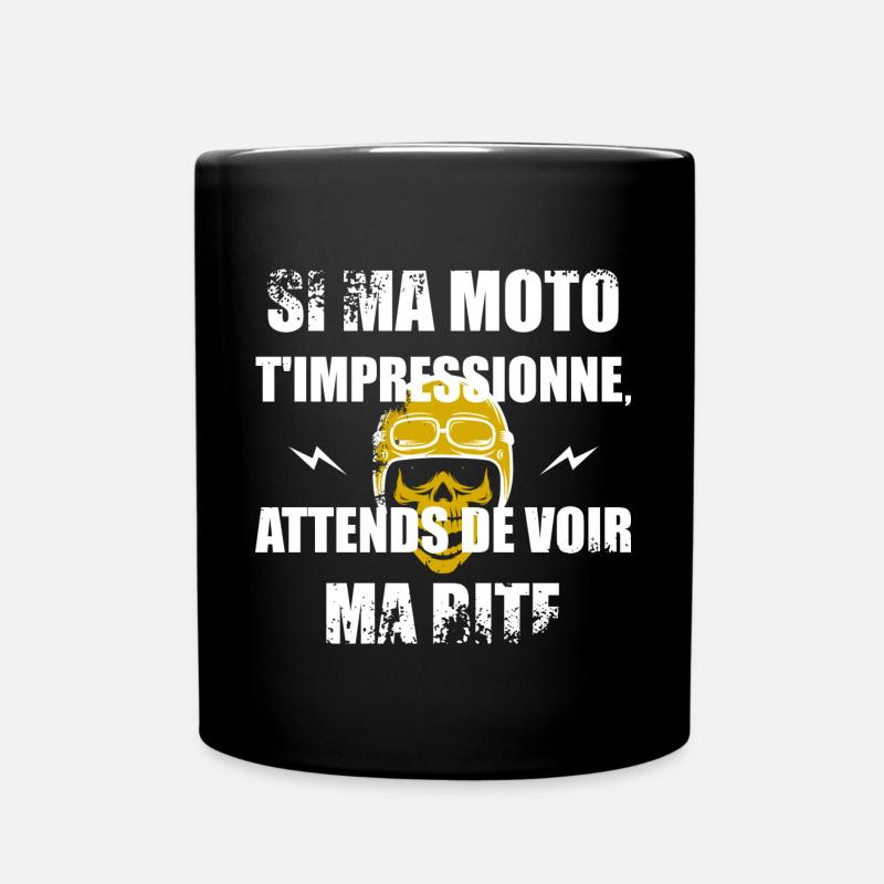 Si ma moto t'impressionne - Mug uni - noir