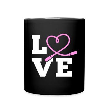 LOVE Saut à la corde - Mug uni - noir - Devant