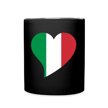 Coeur pour l'Italie - Mug uni - noir - Devant
