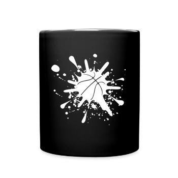 Basketball Splash Vektor Design - Tasse einfarbig - Schwarz - Vorne