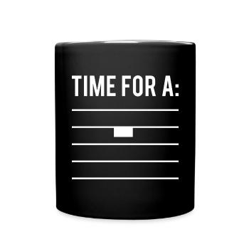 piano - Mug uni - noir - Devant