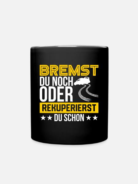 E-Auto Geschenk - Tasse einfarbig - Schwarz