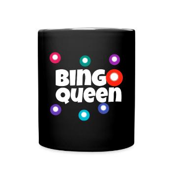 Bingo Queen Funny Bingo Player - Full Colour Mug - black - Front