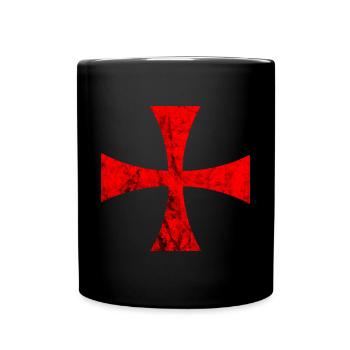 Templer Tempelritter Kreuz Templerkreuz Ritter Tem - Tasse einfarbig - Schwarz - Vorne