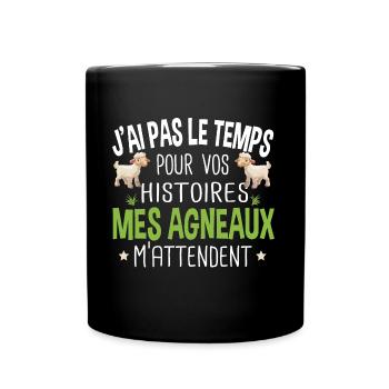 Agneau Animal Cadeau Humour Brebis Mouton Chèvre - Mug uni - noir - Devant