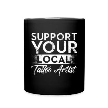 Tattoo - Tasse einfarbig - Schwarz - Vorne