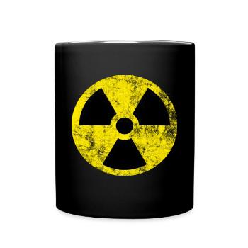 Radioaktivität Symbol Nuklear Atomkraft Röntgen Ge - Tasse einfarbig - Schwarz - Vorne