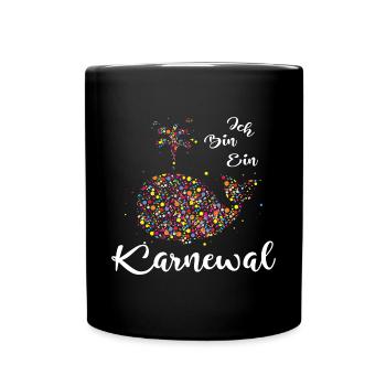Ich Bin Ein Karnewal Konfetti Fasching Karneval - Tasse einfarbig - Schwarz - Vorne