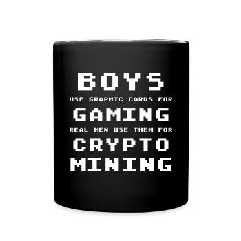 Jeune jeu Crypto Mining Btc Trader Bitcoin Mensonge - Mug uni - noir - Devant