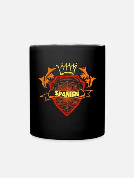 Urlaub auf und in Spanien - Tasse einfarbig - Schwarz