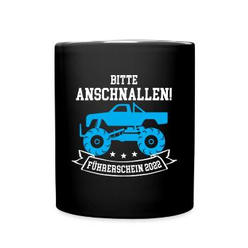 Führerschein 2022 Bestanden - Tasse einfarbig - Schwarz - Vorne