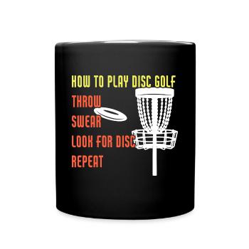 Comment jouer Disc Golf Funny Disc Golf Player - Mug uni - noir - Devant