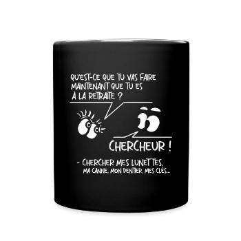 Retraite humour pot de départ retraité retraitée - Mug uni - noir - Devant