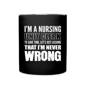 Ich bin nie falsch Staatlich geprüfte Krankenschwe - Tasse einfarbig - Schwarz - Vorne