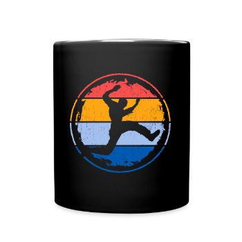 Retro Parkour Runner Freerunner Parkour Runner - Full Colour Mug - black - Front