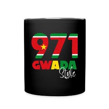 971 Gwada Style Drapeau Guadeloupe - Mug uni - noir - Devant