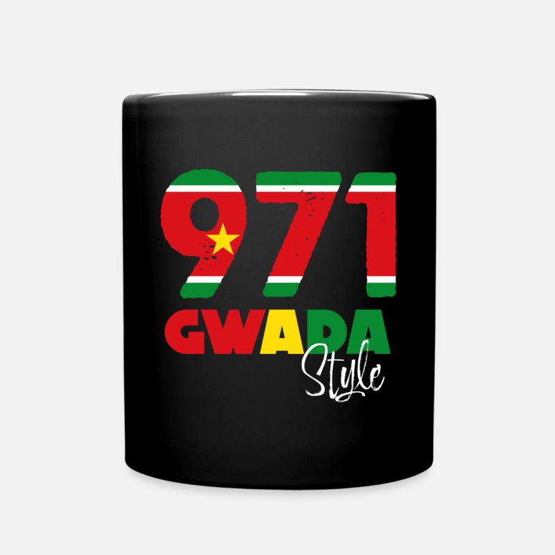 971 Gwada Style Drapeau Guadeloupe - Mug uni - noir