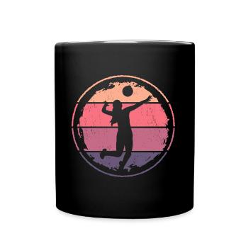 Volleyball player Volleyball player Volleyball - Full Colour Mug - black - Front